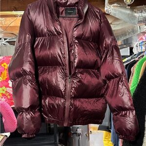 PacSun Deep Burgundy Puffer Jacket